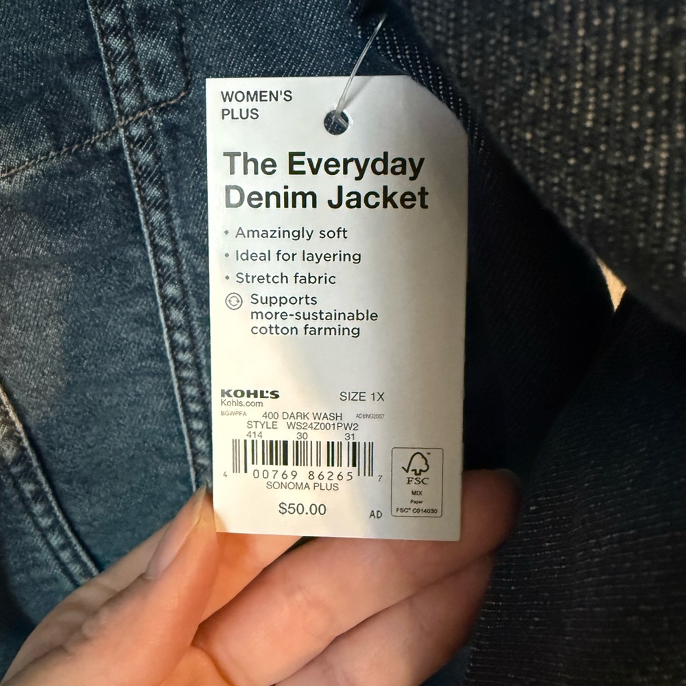 Sonoma Light Blue Denim Jacket - Picture 3 of 4